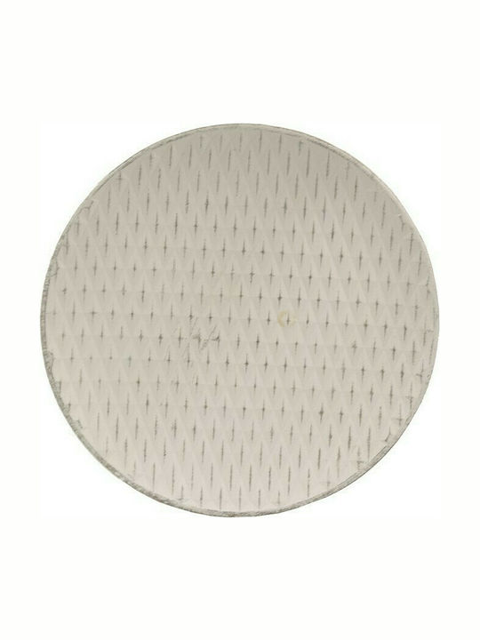 InTheBox Round Wooden Decorative Platter Robos White 49.5x49.5cm