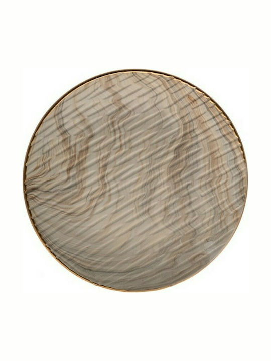 Zen Collection Декоративен Поднос Кръгъл Керамично Златист 1бр x