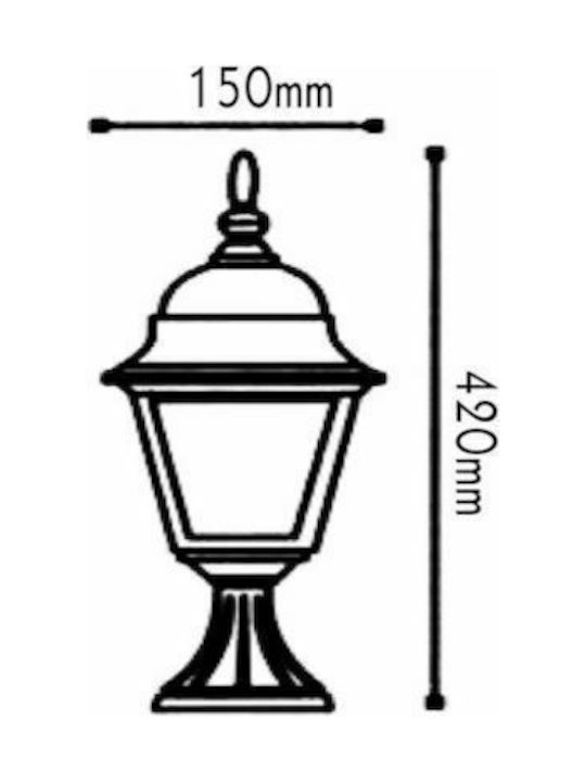 Aca Outdoor Floor Lamp Laterna IP44 for E27 Bulb Grün