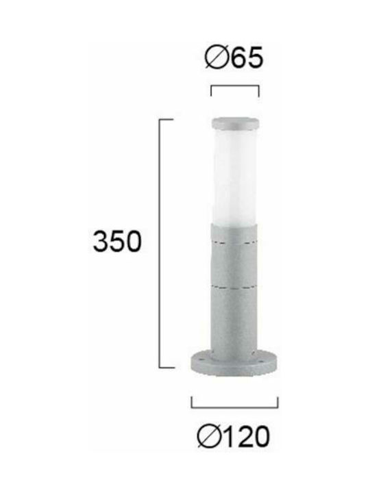 Viokef Cavo Outdoor Small Post Floor Lamp 30W IP65 For E27 Bulb Gray