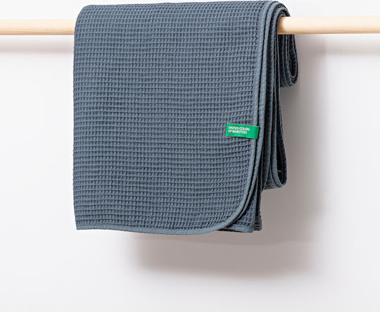 Benetton Tevere Armchair Throw Pique 140x190cm Gray