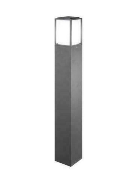 Eurolamp Φωτιστικό Κολωνάκι Εξωτερικού Χώρου 12W IP44 για Ντουί E27 Γκρι