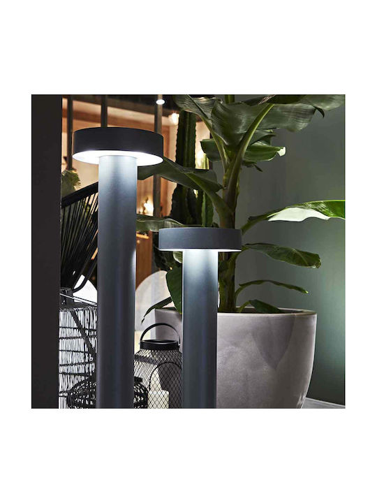 Ideal Lux Tesla Outdoor Floor Lamp Small Post 15W IP44 for G9 Socket Gray