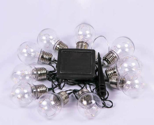 V-TAC Hanging Solar Light Garland 1W 100lm Warm White 3000K with Photocell IP54