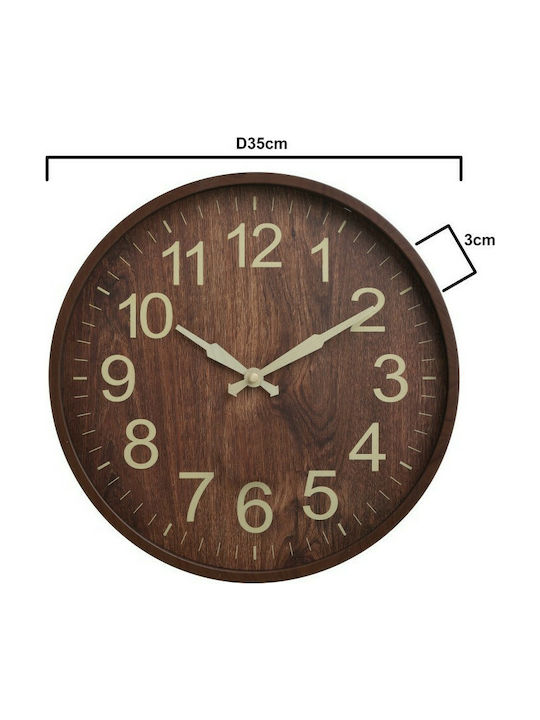 Click Ρολόι Τοίχου Πλαστικό Φυσικό μπεζ 35cm