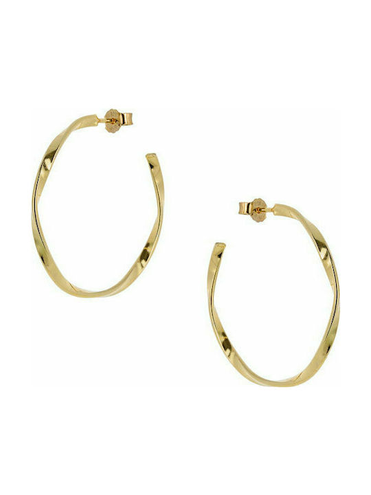 Prince Silvero Earrings Hoops made of Silver Gold Plated 9A-SC137-3