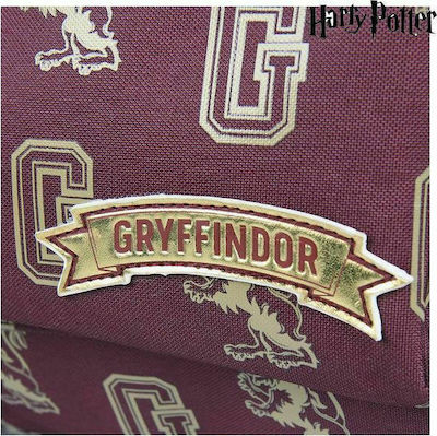 Harry Potter Σχολική Τσάντα Πλάτης Δημοτικού σε Μπορντό χρώμα