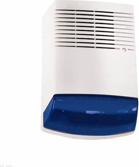 Defendo Alarm Siren Battery Outdoor 120dB 12V with Blue Light 19.5x27cm