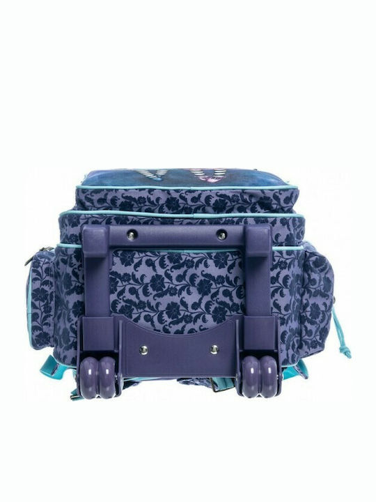Santoro Princesses School Bag Trolley Kindergarten Fuchsia with Water Bottle Holder