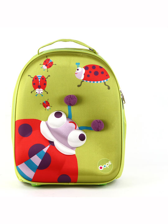 Oops Easy Ladybug School Bag Trolley Kindergarten in Green color