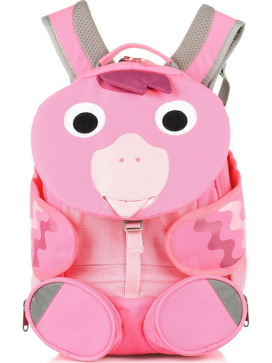 Affenzahn Neon Flamingo Schulranzen Rucksack Kindergarten Rosa mit Flaschenhalter 8Liter