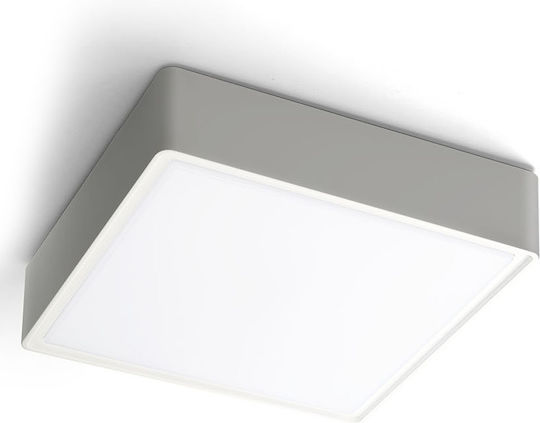 Viokef Γκρι Donousa Τετράγωνο Εξωτερικό LED Panel 24W με Θερμό Λευκό Φως 3000K 30x30εκ.