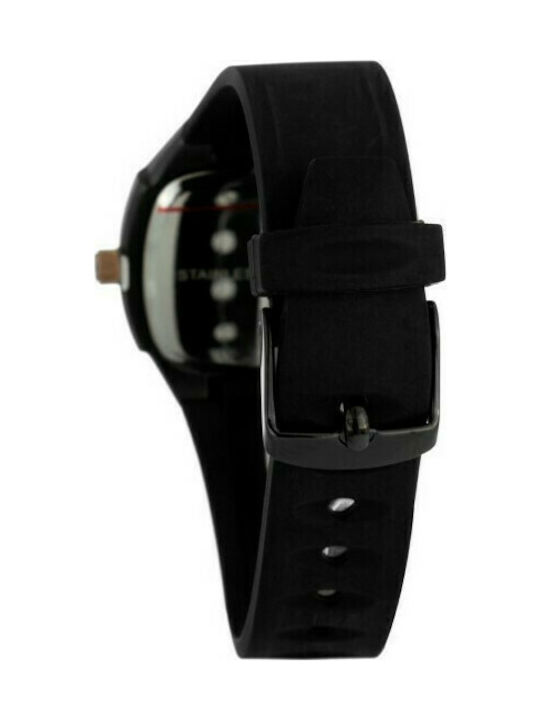 Justina Watch Battery with Black Rubber Strap JNC01