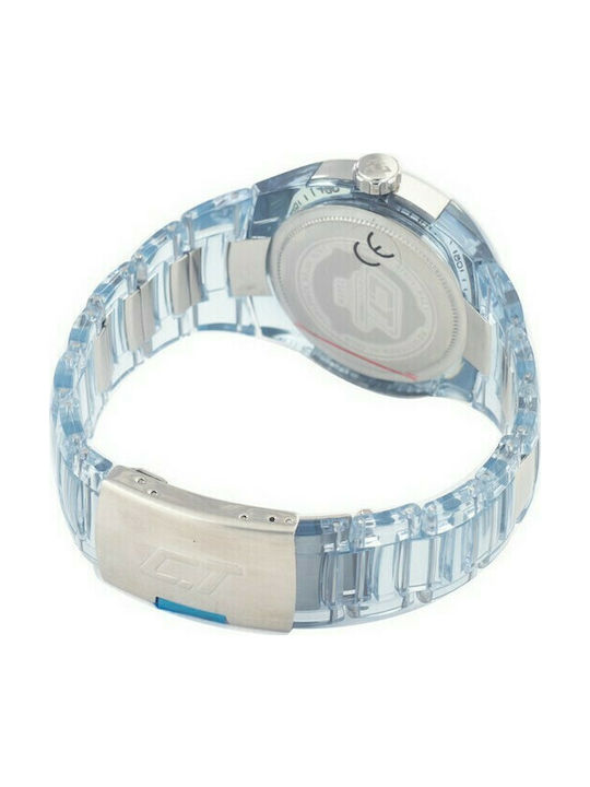 Chronotech Uhr Batterie mit Silber Metallarmband CC7047M-01M