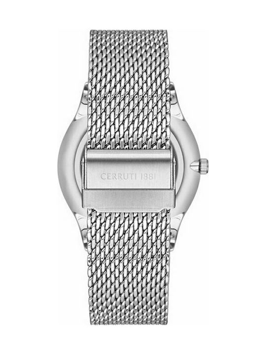 Cerruti Canice Watch Battery with Silver Metal Bracelet