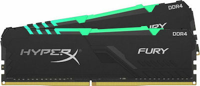 HyperX Fury RGB 32GB DDR4 RAM με 2 Modules (2x16GB) και Ταχύτητα 3200 για Desktop