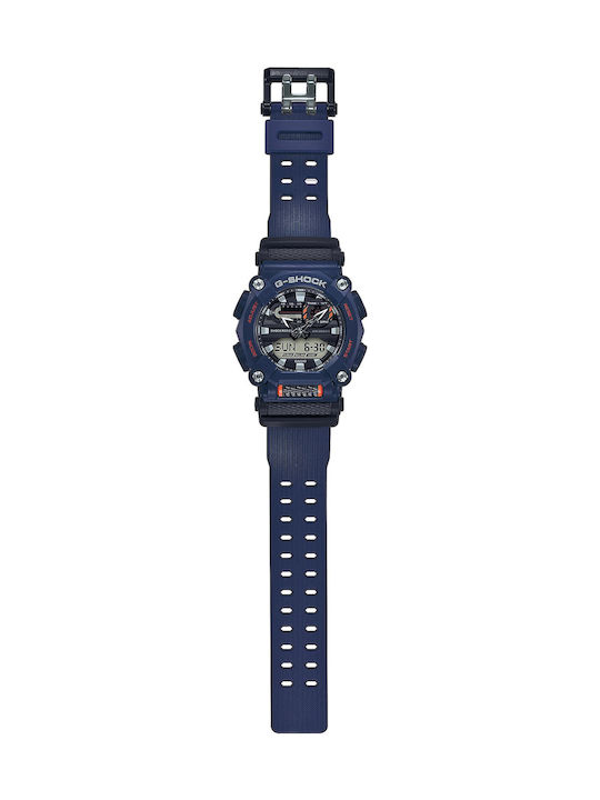 Casio G-shock Men's Watch 49mm Chronograph Battery with Blue Rubber Strap