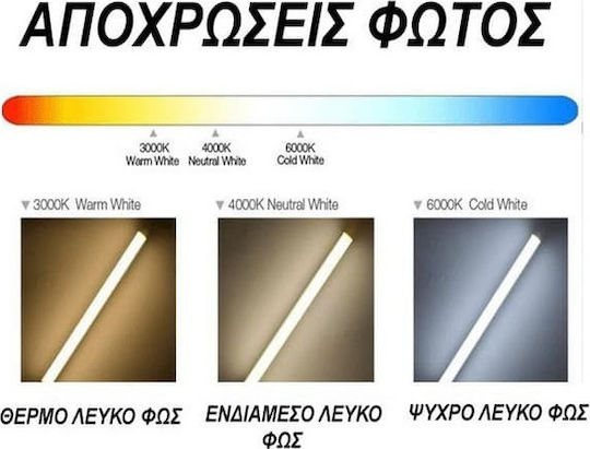 Adeleq Under-Cabinet LED Light 10W Warm White with Switch L60xY3.4cm