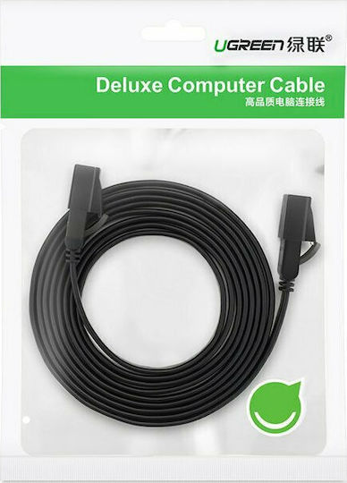 Ugreen Flat U/FTP (STP) Cat.7 (10Gbps) Καλώδιο Δικτύου Ethernet 2m Μαύρο