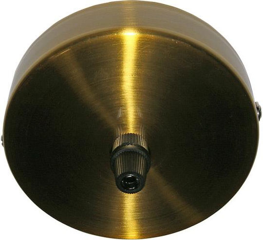 Eurolamp Deckenrosette für Leuchten Antikes Kupfer Metall 10x2,5cm Vintage in Kupfer 147-23072