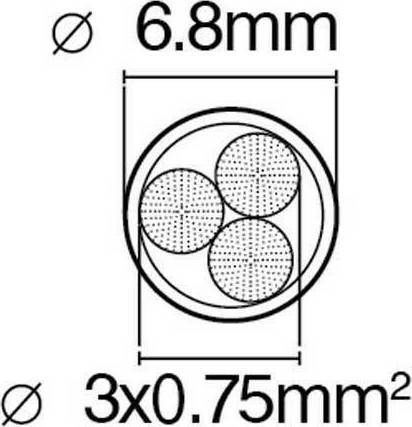 VK Lighting Cablu din material textil 3x0.75mm² 1m în culoarea Fuchsia 1m 47143-061654