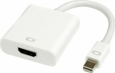 Convertor DisplayPort masculin în HDMI feminin Alb (18154)