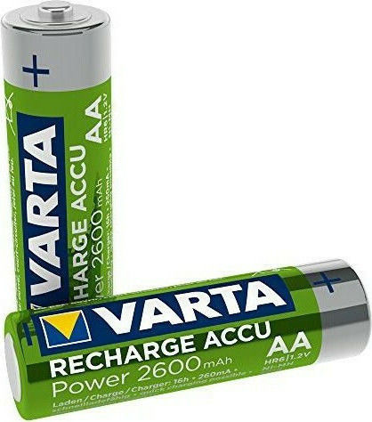Varta Recharge Accu Power Επαναφορτιζόμενες Μπαταρίες AA Ni-MH 2600mAh 1.2V 2τμχ
