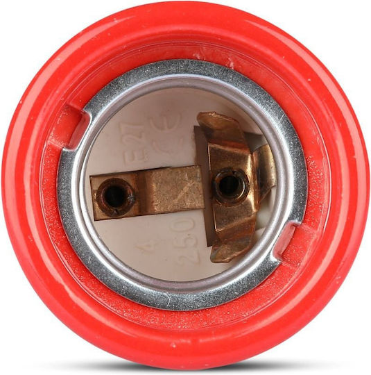 V-TAC VT-799 Socket Extension for Socket E27 in Red color Set 1pcs 3799