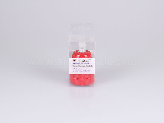 V-TAC VT-799 Socket Extension for Socket E27 in Red color Set 1pcs 3799