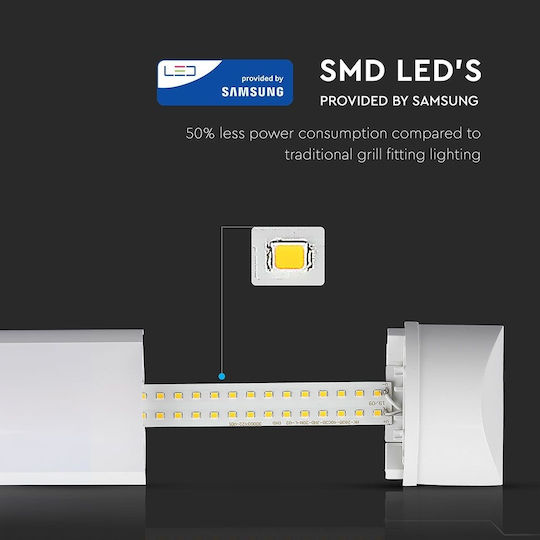 V-TAC Under-Cabinet LED Light 10W Warm White L30xD7.41xH2.4cm