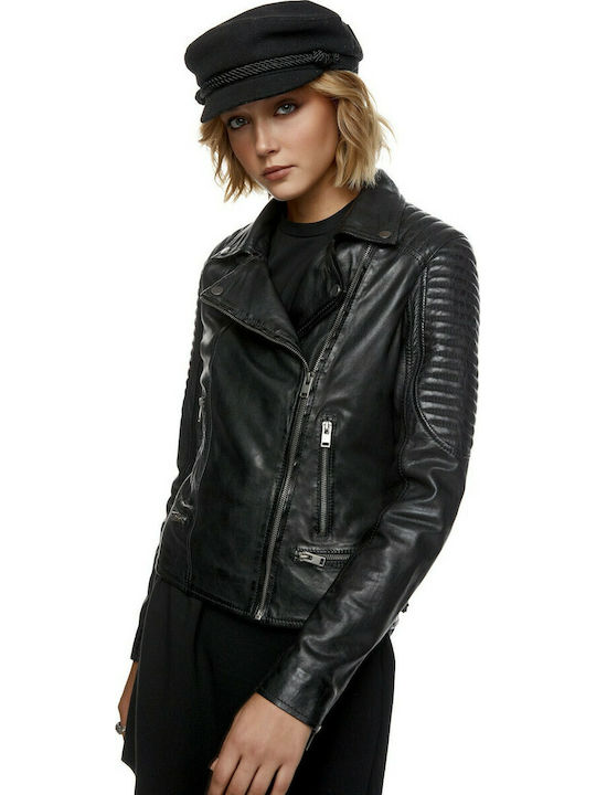Bonita Γυναικείο Biker Jacket Μαύρο