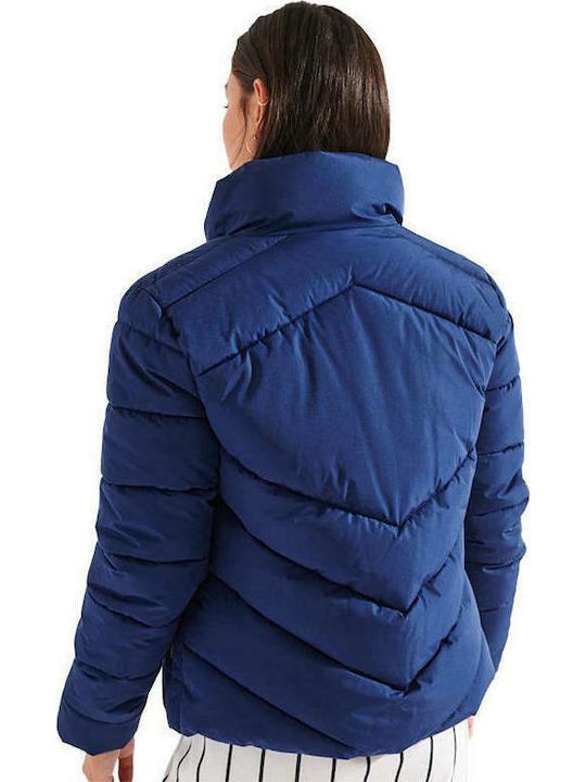 Scurtă Jachetă de femei Puffer Albastru