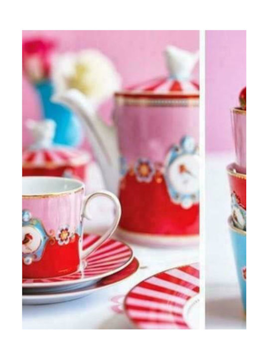 PiP Studio Love Birds Medallion Mug from Porcelain Red-Pink 150ml