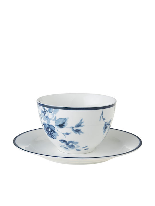 Laura Ashley Blueprint Cup Cappuccino Porcelain China Rose 260ml