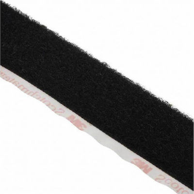 3M SJ3527N Loop Θηλυκό Self-Adhesive Hook & Loop Tape Black 25mmx1m 1pcs