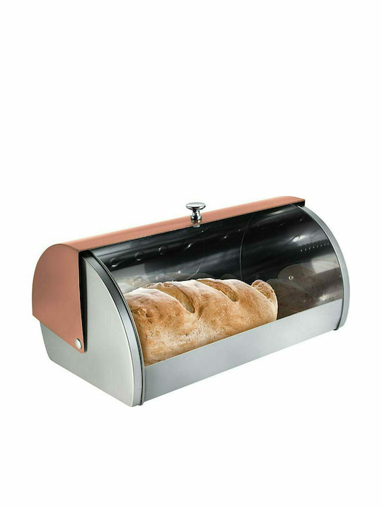 Berlinger Haus Metallic Line Ψωμιέρα με Καπάκι Inox Rose Gold Collection 38.5x28x18.5cm