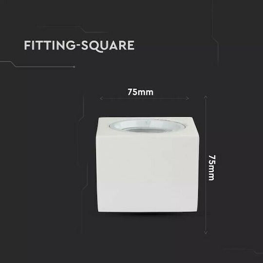 V-TAC Single Spot with Socket GU10 in White Color