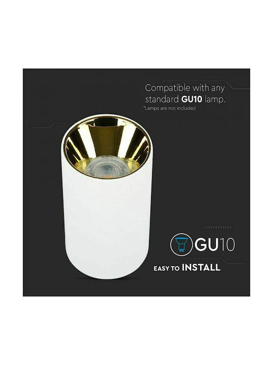 V-TAC Single Spot with Socket GU10 in Gold Color
