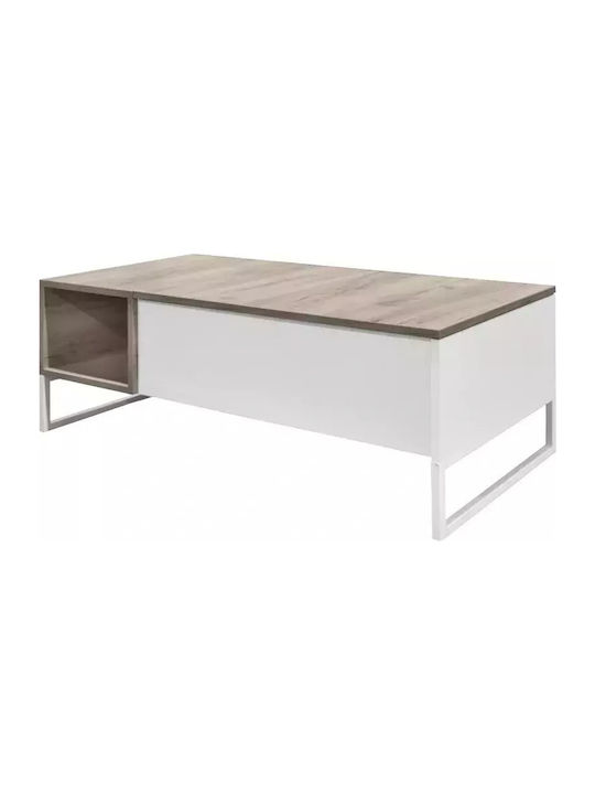 Pegaz Rectangular Wooden Coffee Table with Lift Top Sonoma L105xW55xH40cm