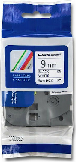Qoltec 221 Ταινία Ετικετογράφου 8m x 9mm σε Λευκό Χρώμα