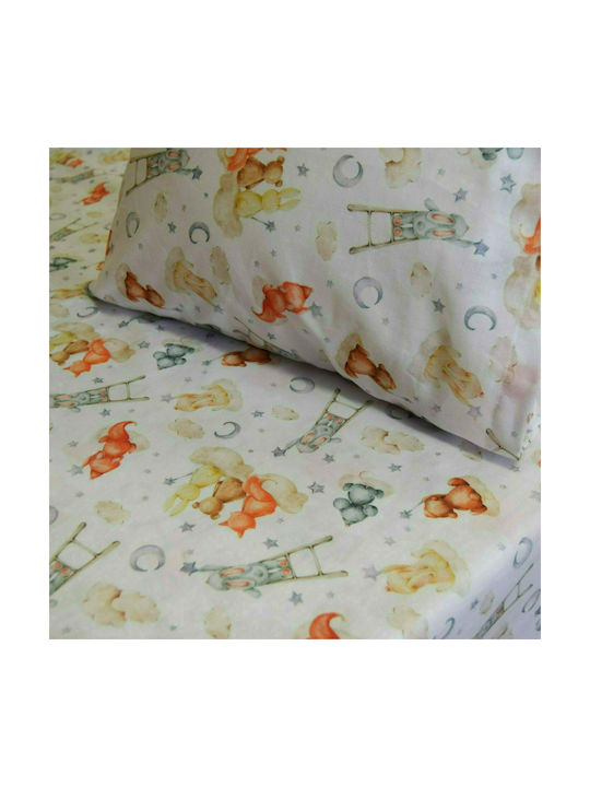 Decocraft Night Sky Baby Sheets Set Crib Cotton Multicolored 75x110cm 2pcs