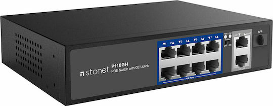 Netis Stonet P110GH Unmanaged L2 PoE+ Switch with 10 Gigabit (1Gbps) Ethernet Ports and 1 SFP Port