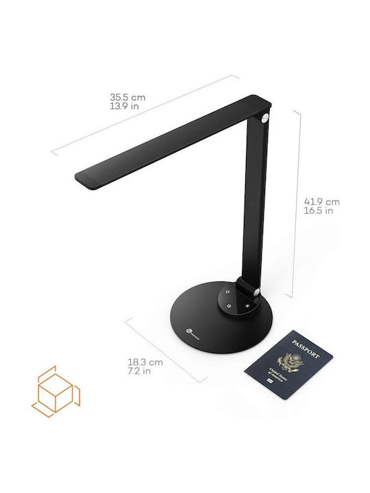 TaoTronics TT-DL19 LED Office Desk Lamp Folding in Black Colour