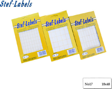 Stef Labels Small Adhesive Labels in White Color 48x18mm
