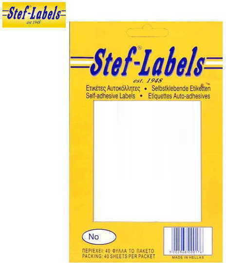 Stef Labels Rectangular Small Adhesive White Label 9x23mm 2160pcs