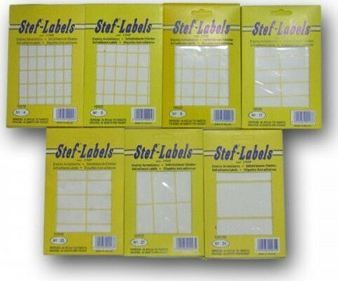 Stef Labels 1pc Adhesive Labels Rectangular White Colour 22x38mm