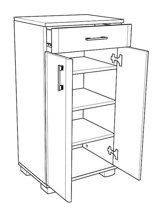 Apolon PA3 Wooden Shoe Organizer with 3 Shelves 50x37x95cm