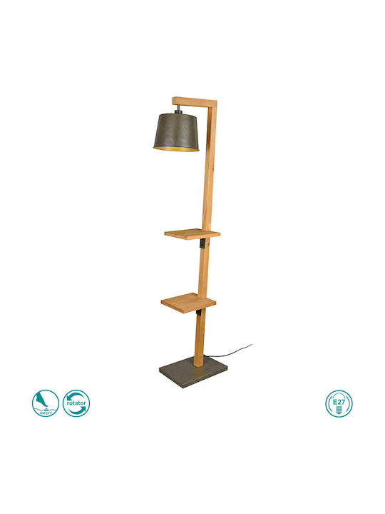 Trio Lighting Rodrigo Floor Lamp H165xW24cm. with Socket for Bulb E27 Beige