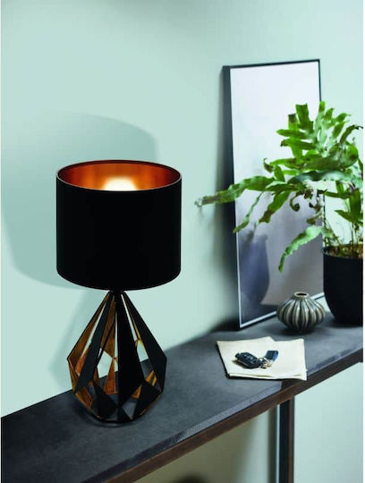 Eglo Carlton Metal Table Lamp for Socket E27 with White Shade and Base