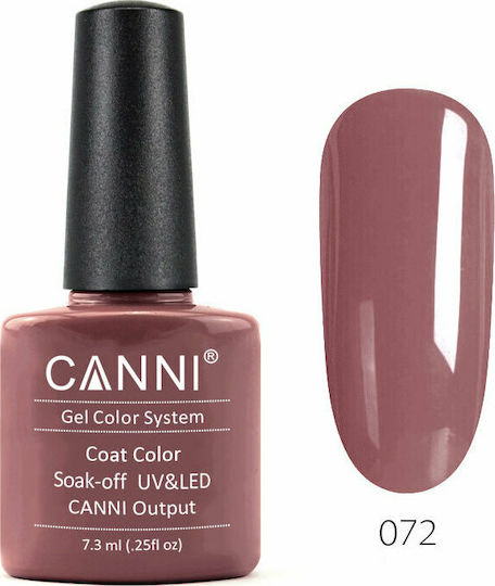Canni Classic Ημιμόνιμο Βερνίκι Νυχιών 072 Copper Pink 7.3ml